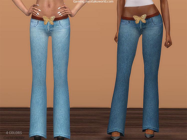 21 Sims 4 Low Rise Jeans CC (Maxis Match + Alpha) - Gaming - MOW